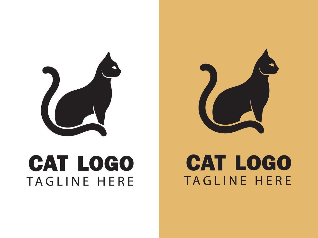 Unique Cat Logo Design vector