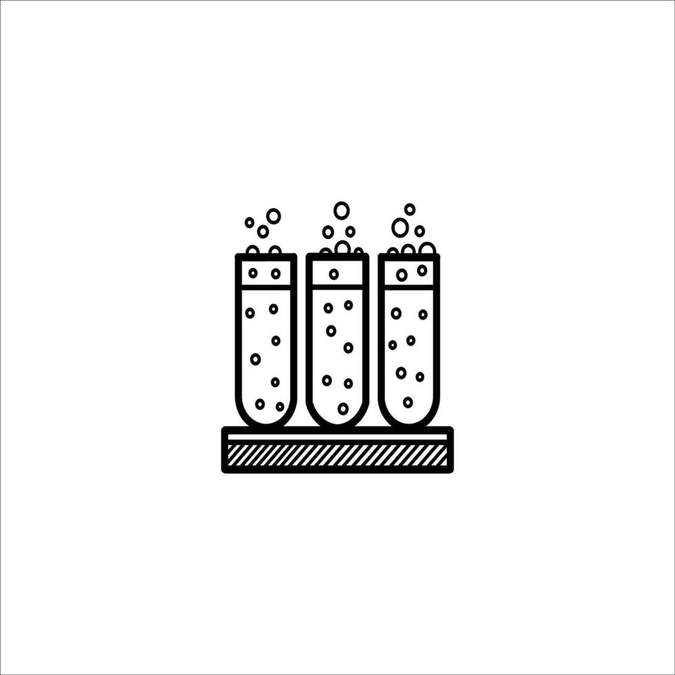 Test tube hand drawn illustration artwork vector