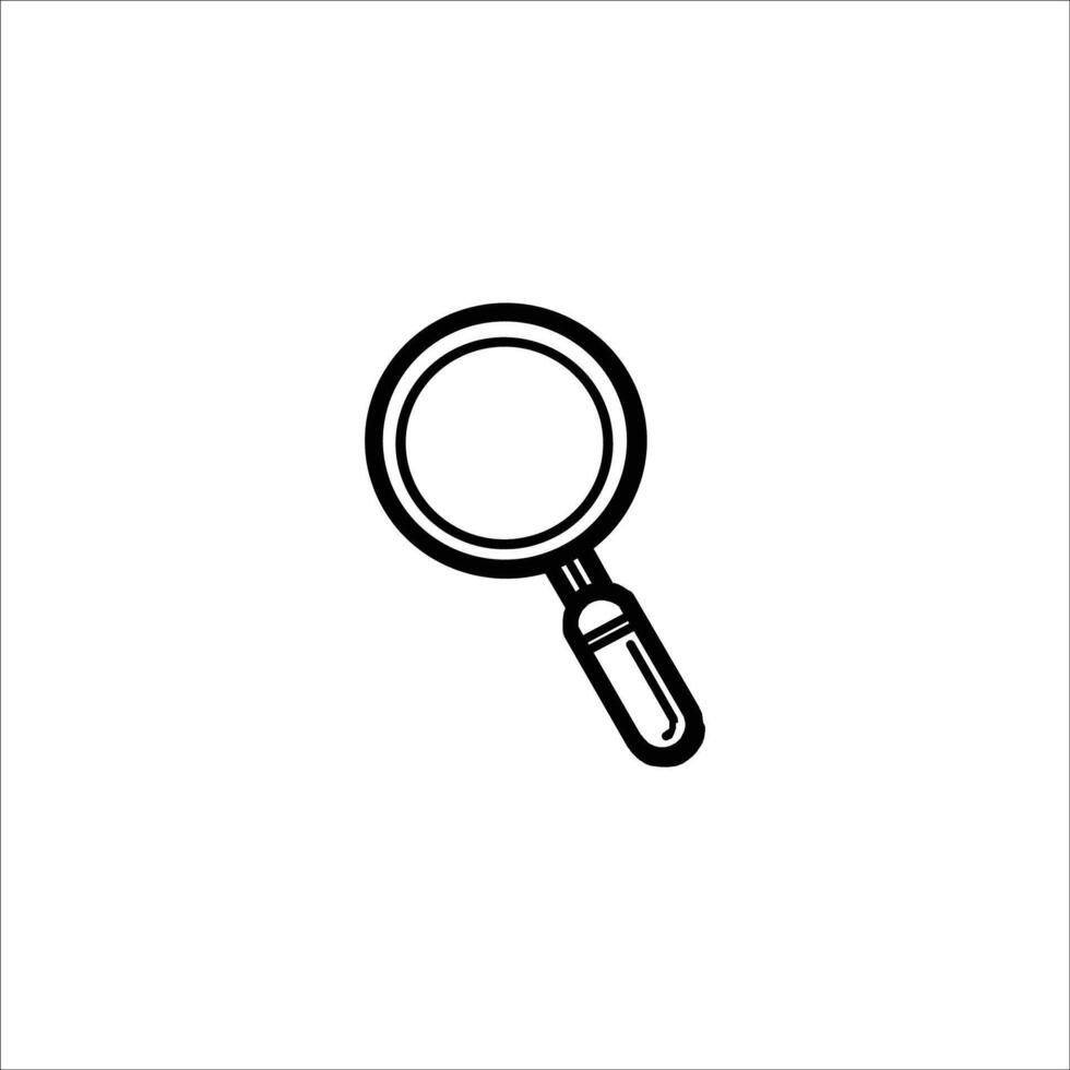 Magnifying glass sketch drawing artwork handmade illustration vector
