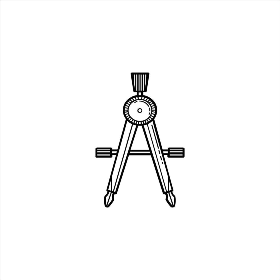 bow compass rules handmade artwork illustration vector