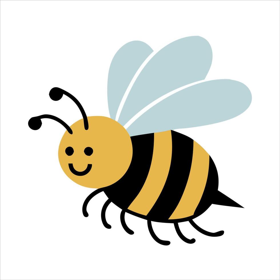 Honeybee Line Art Illustration vector