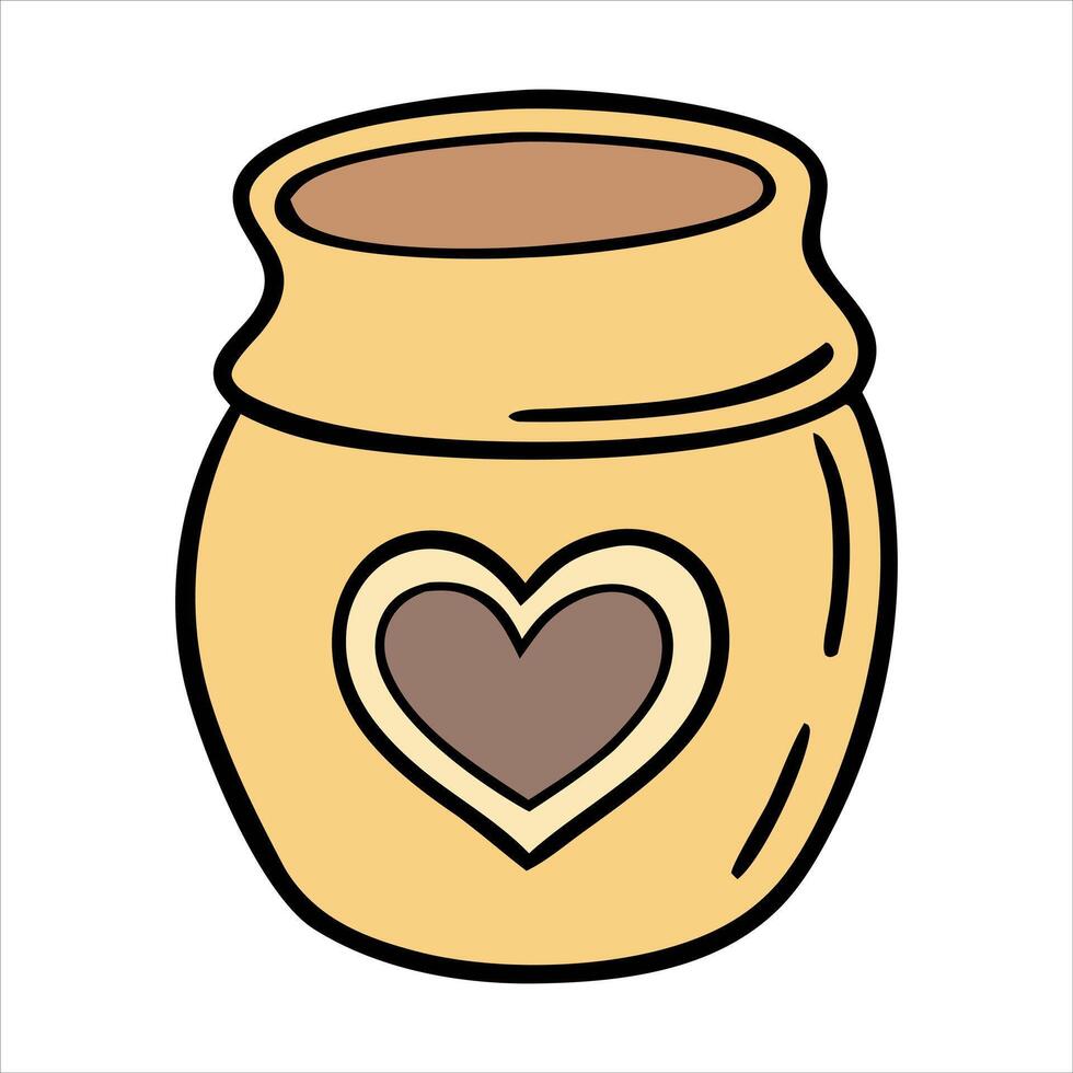 Little pot with sweet honey vector