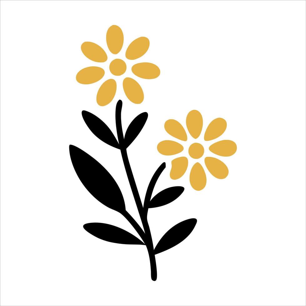 cartoon flower and speech bubble in retro style vector