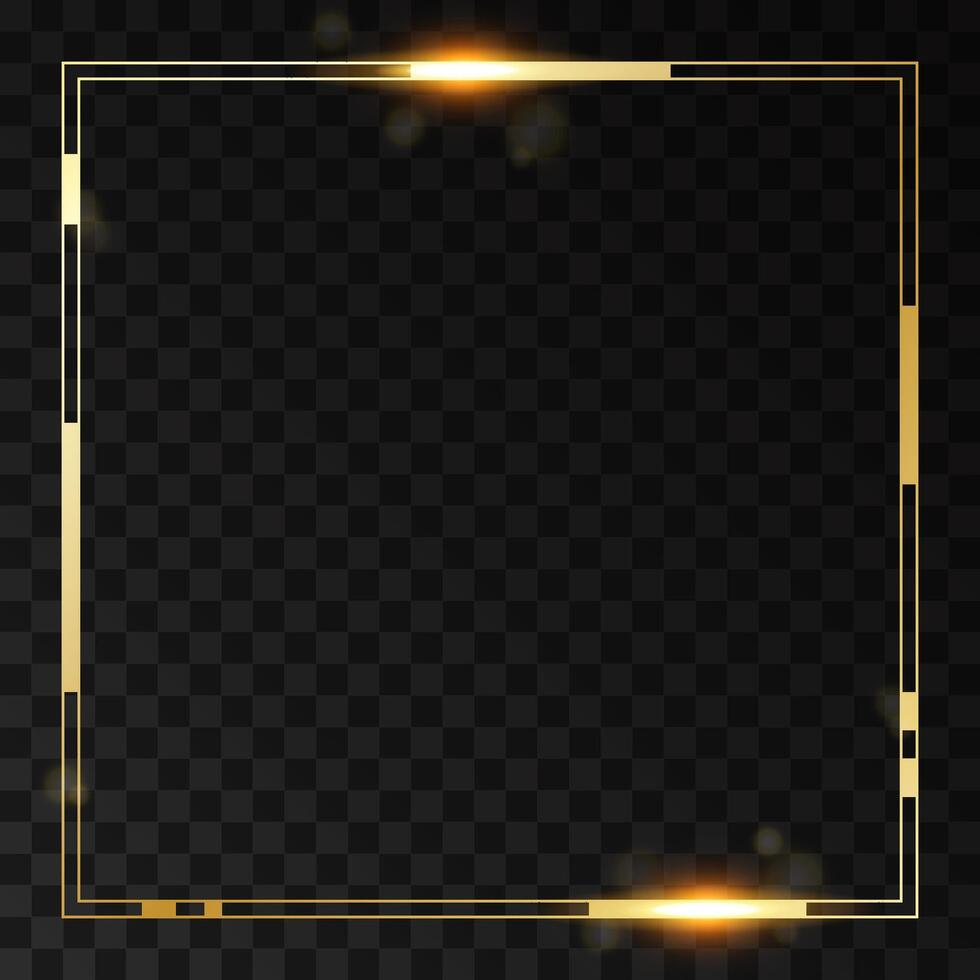 Beautiful and elegant geometric golden frame vector