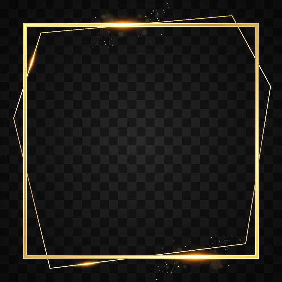Elegant shiny golden fram vector