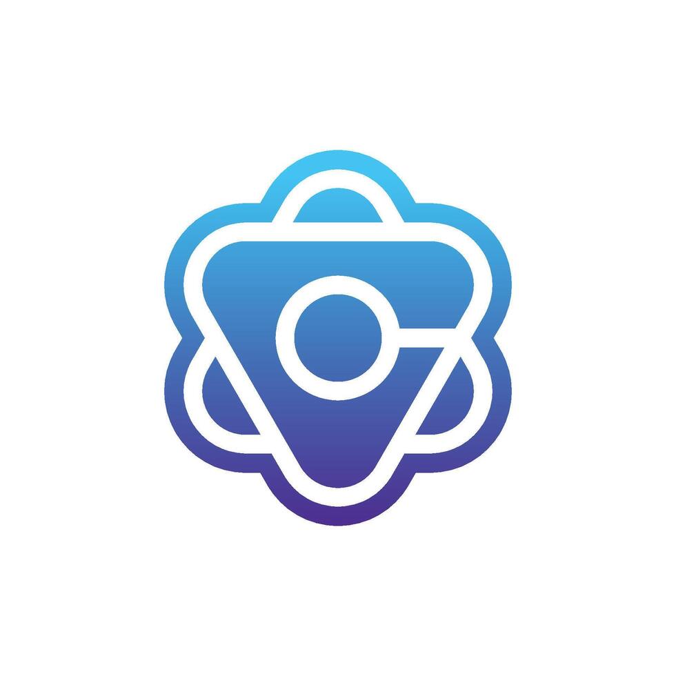 Science fiction abstract symbol letter C logo vector