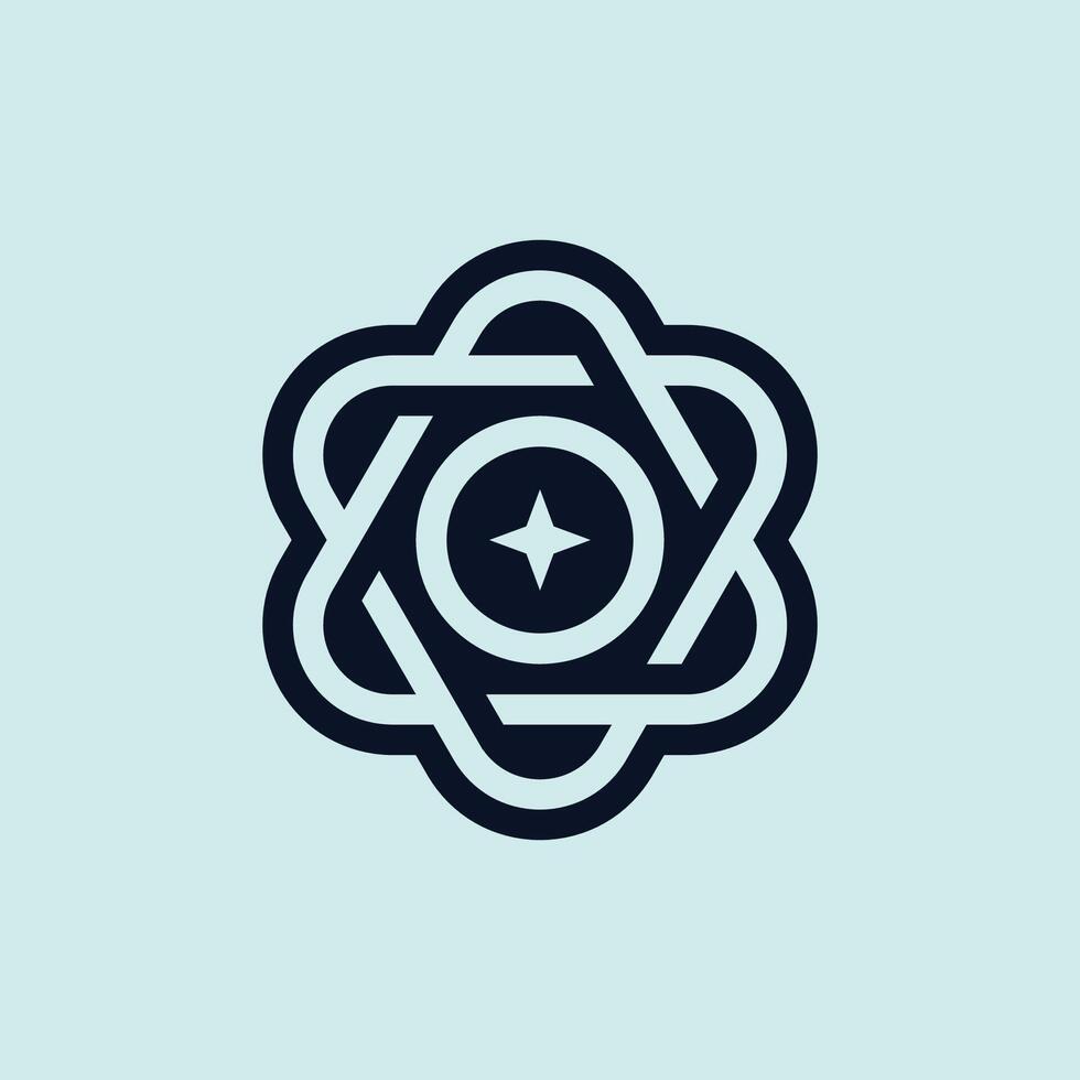 Abstract sci-fi star symbol emblem vector