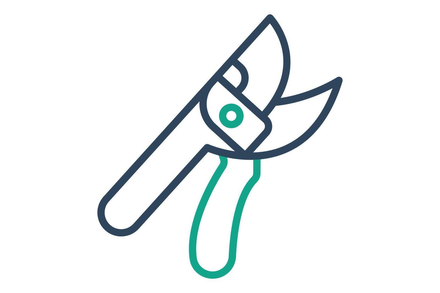 Shears icon. line icon style. icon related to gardening. gardening tools elements illustration vector