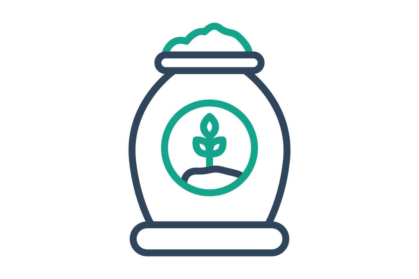 Fertilizer icon. line icon style. icon related to gardening. gardening tools elements illustration vector