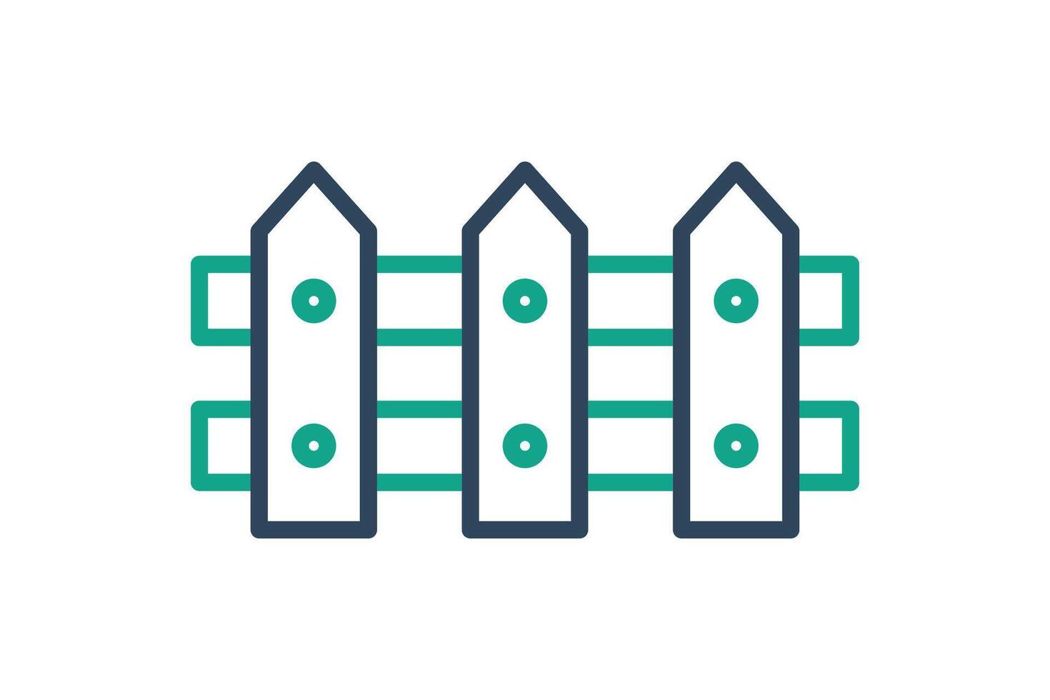Fence icon. line icon style. icon related to gardening. gardening tools elements illustration vector