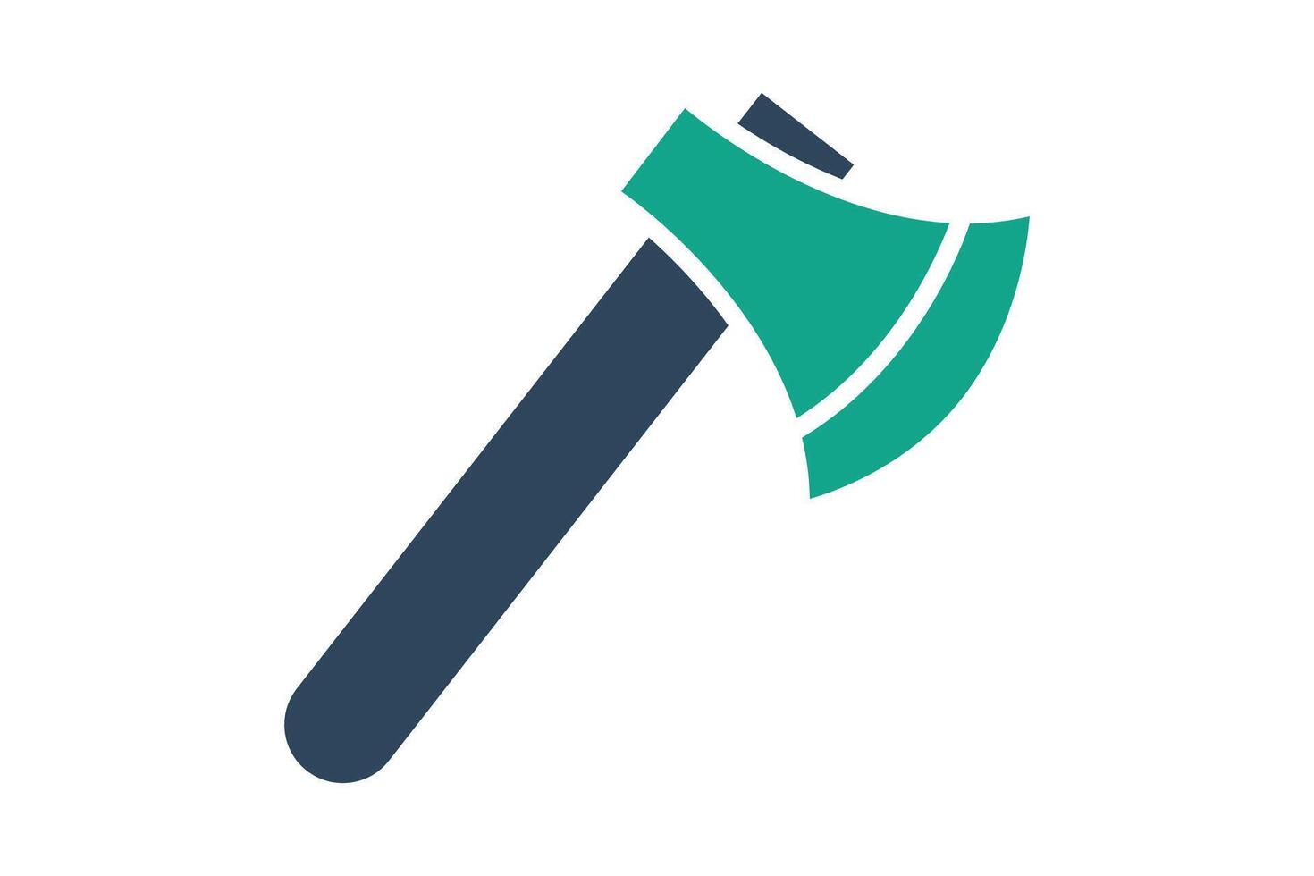 Axe icon. solid icon style. icon related to gardening. gardening tools elements illustration vector
