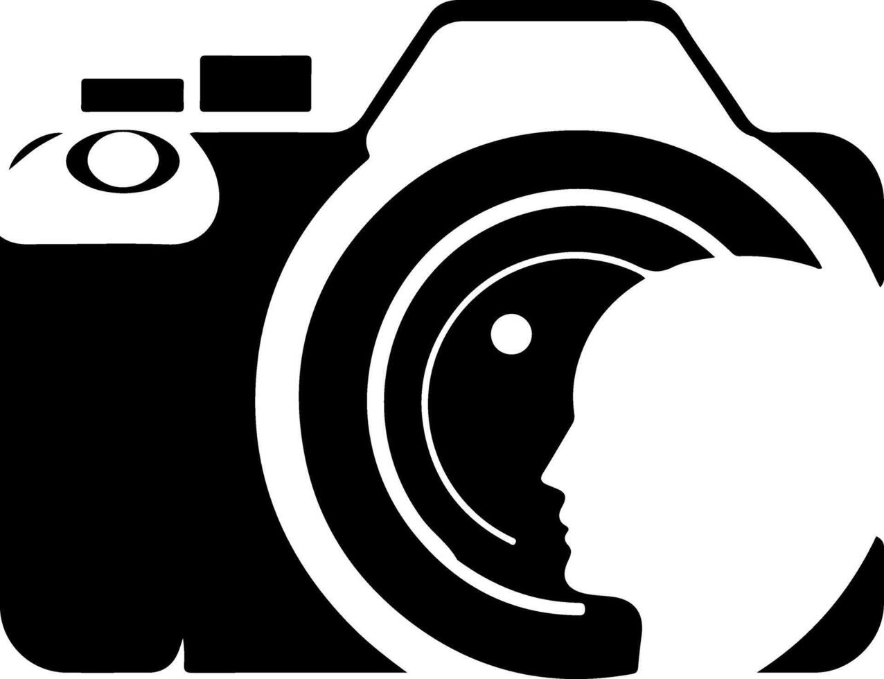 Abstract Camera Icon with Eye Design vector
