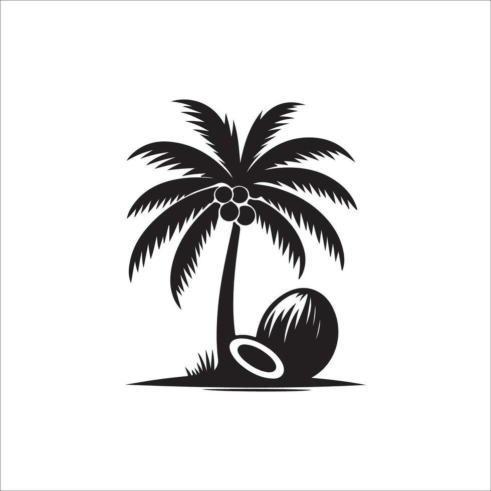 palm, tree, beach vector