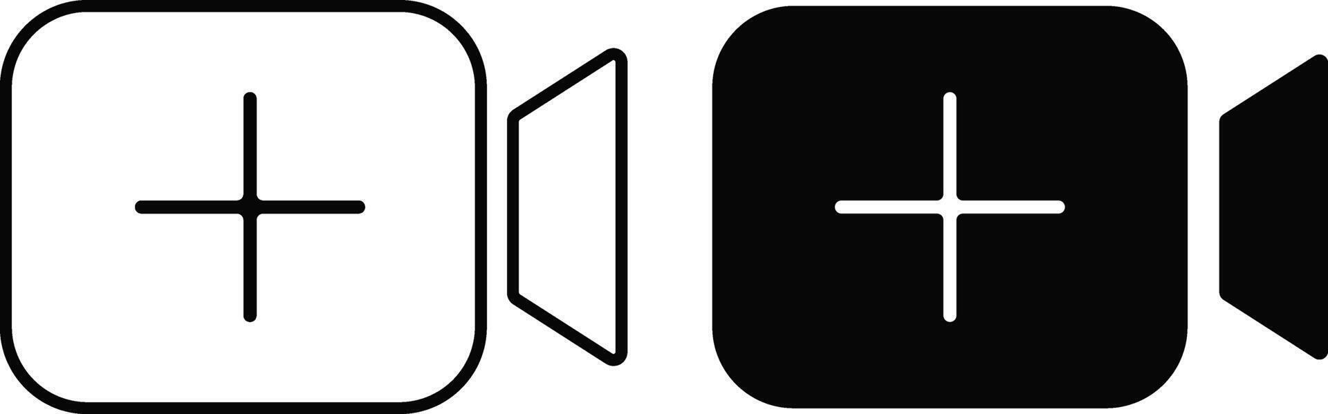Add icon set. Import visual content. Upload media file. vector