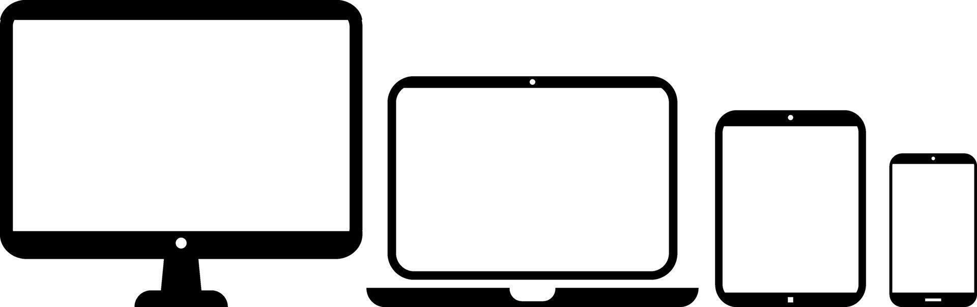 Devices icons set. responsive web design. Device web icon collection vector