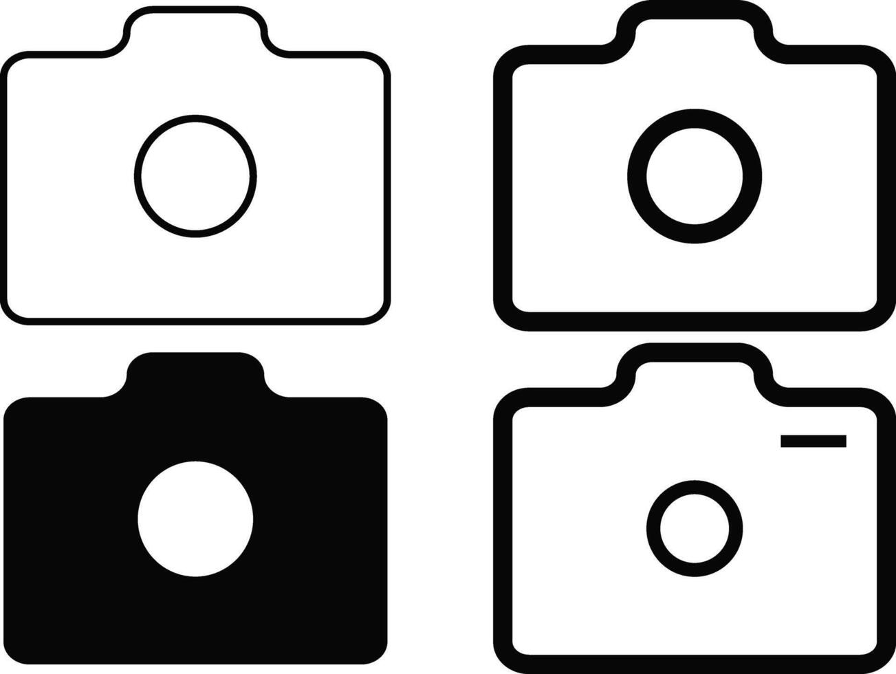 Camera icon set. camera photography icon. photo camera sign. vector