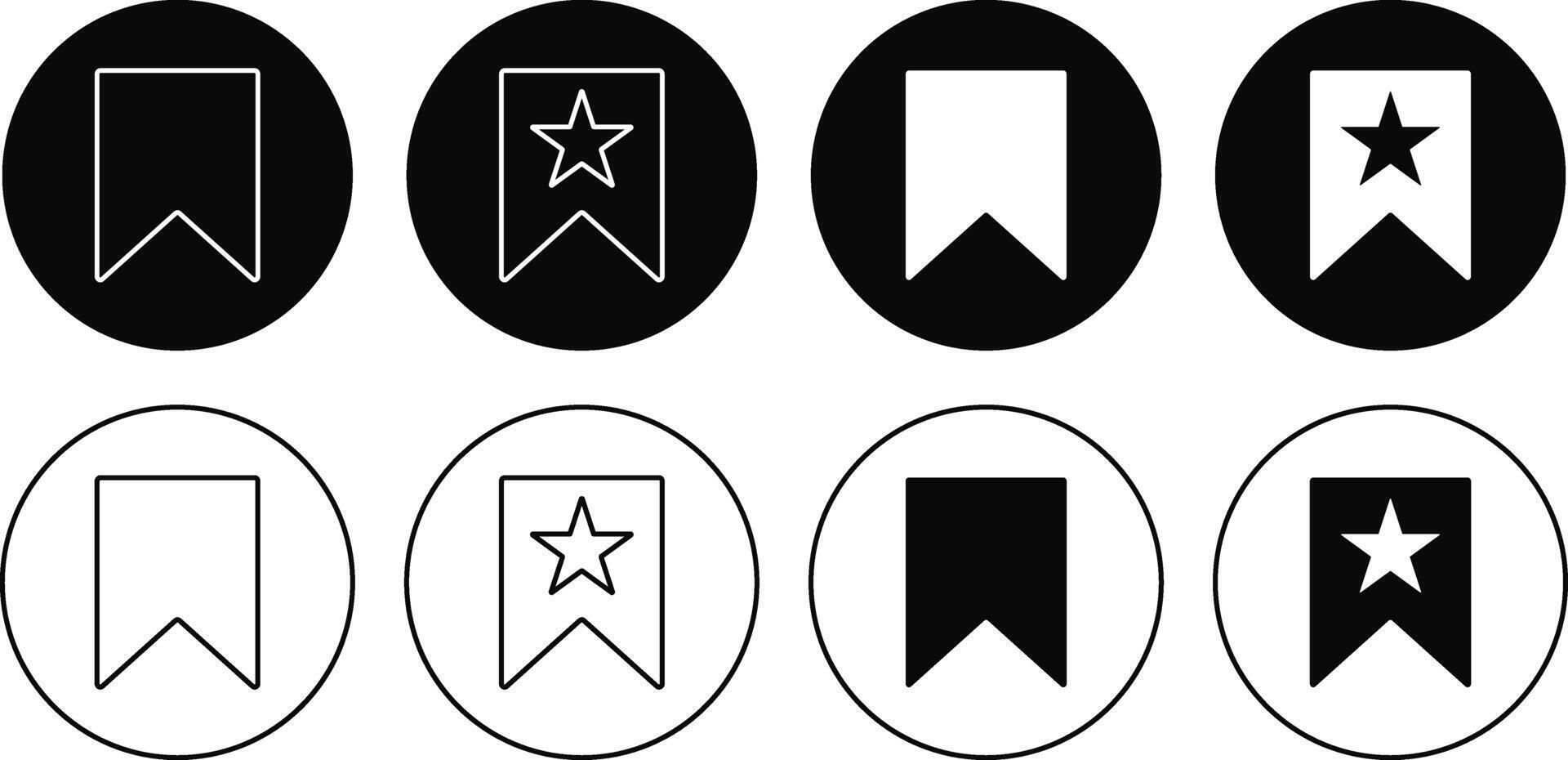 Set of Bookmark icon. collection bookmark signs. favorite, book, mark, favourite, saving icons. market special sale signs vector