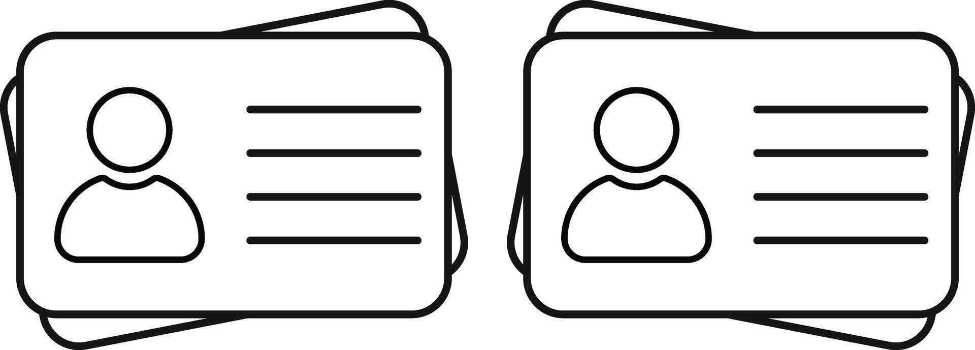 Set of ID Card icon. License icon set. Identification card. ID Badge Symbol. vector