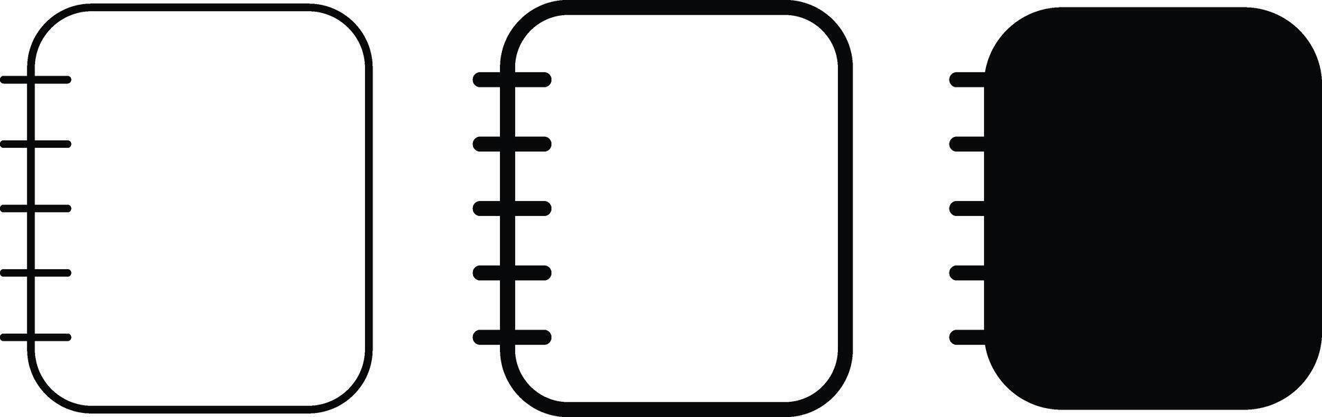 notebook icon set. clipboard icon symbol. Document sing. vector
