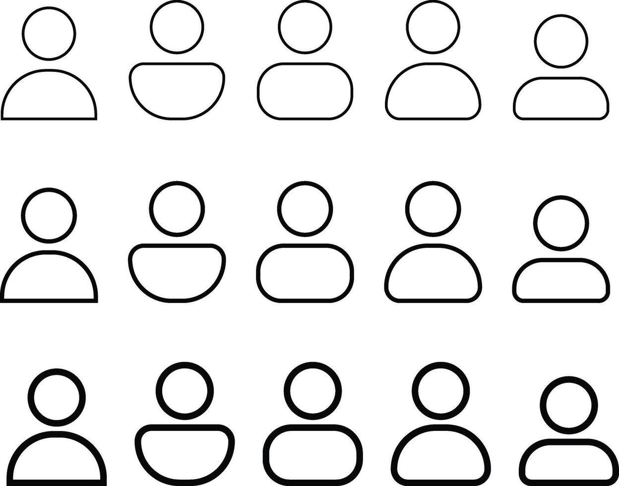 User icon set. People icon symbol. User profile login. Avatar account icon. vector