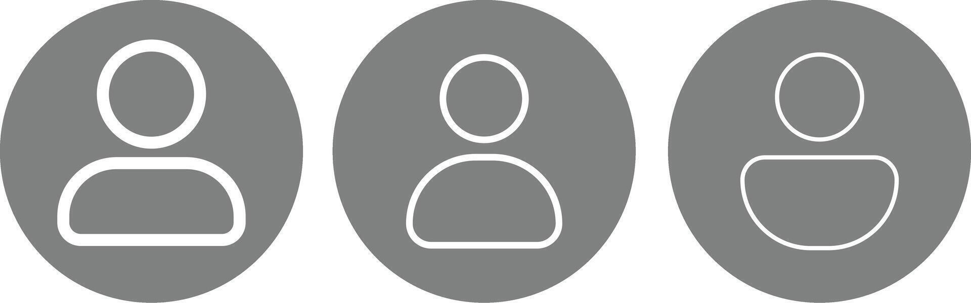 user profile icon set. User Symbol. Editable stroke. profile default avatar sign. portrait icon. vector