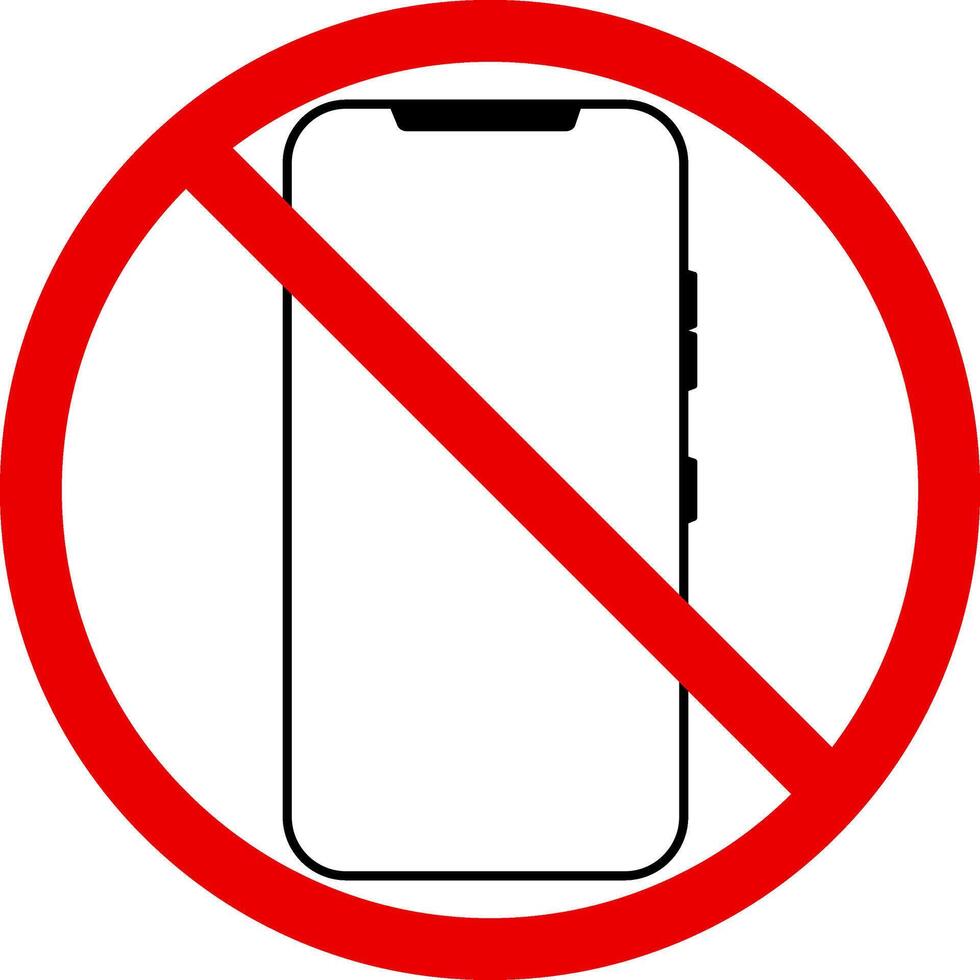 No phone icon set. Warning sign no phone. Turn off phone icon symbol. Set of signs vector