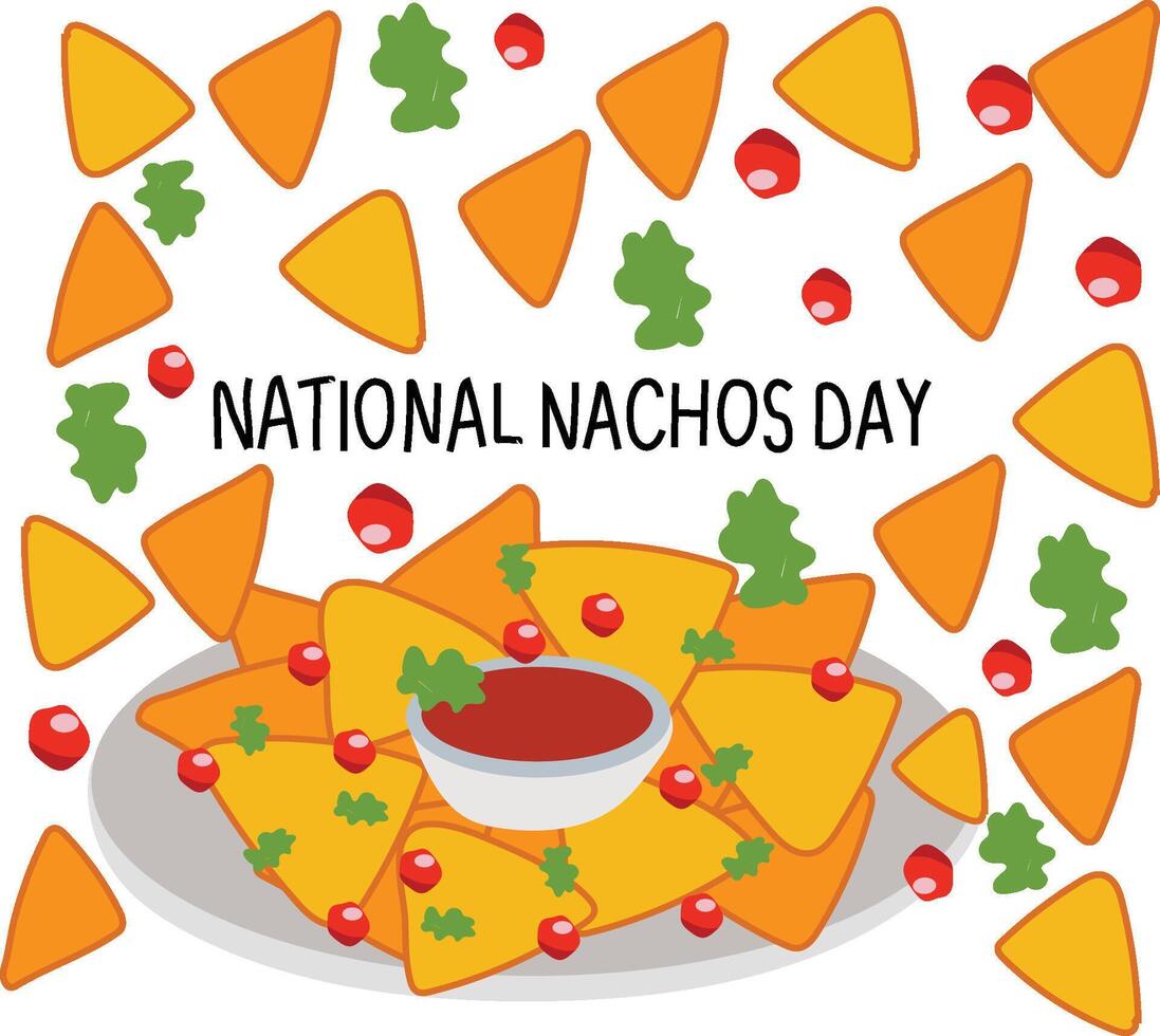 National nachos day vector