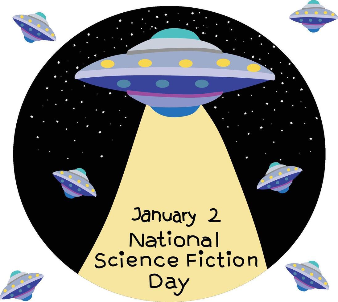 National science fiction day vector