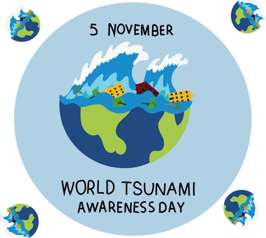world tsunami awareness day vector