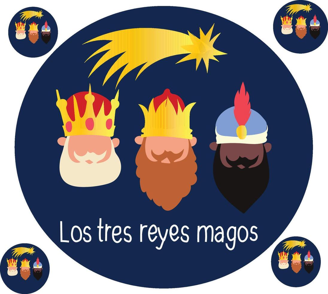los tres reyes magos vector
