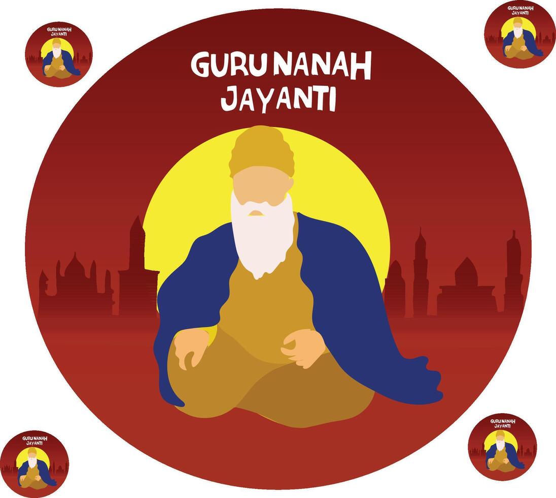 guru nanak jayanti gurpurab vector