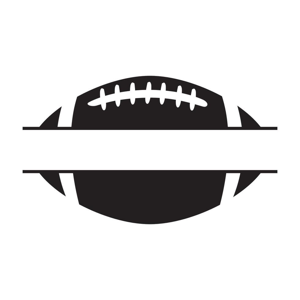 American Football Split Name Frame vector