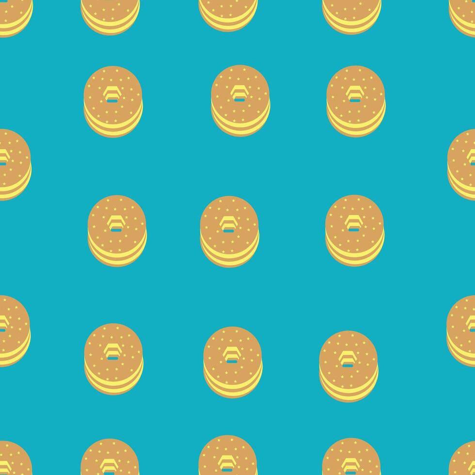 custard cream biscuit pattern vector