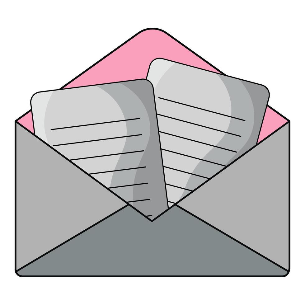 illustration of open mail vector