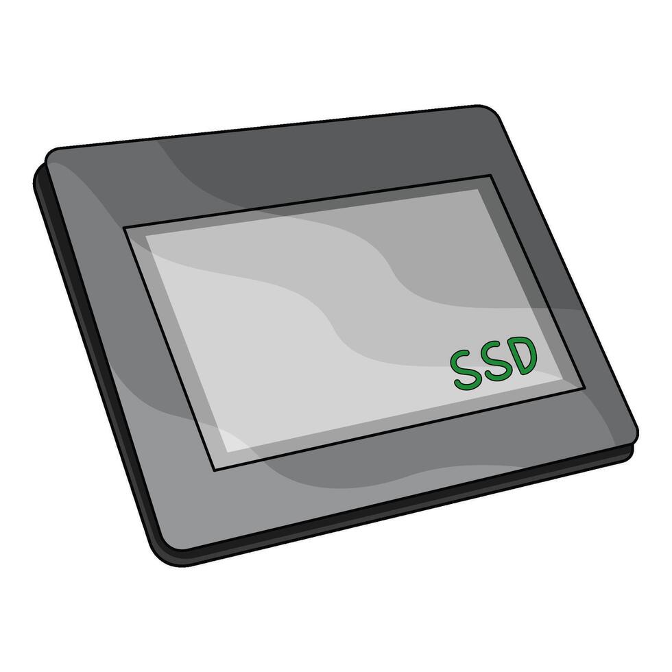 illustration of SSD Solid State Drive vector