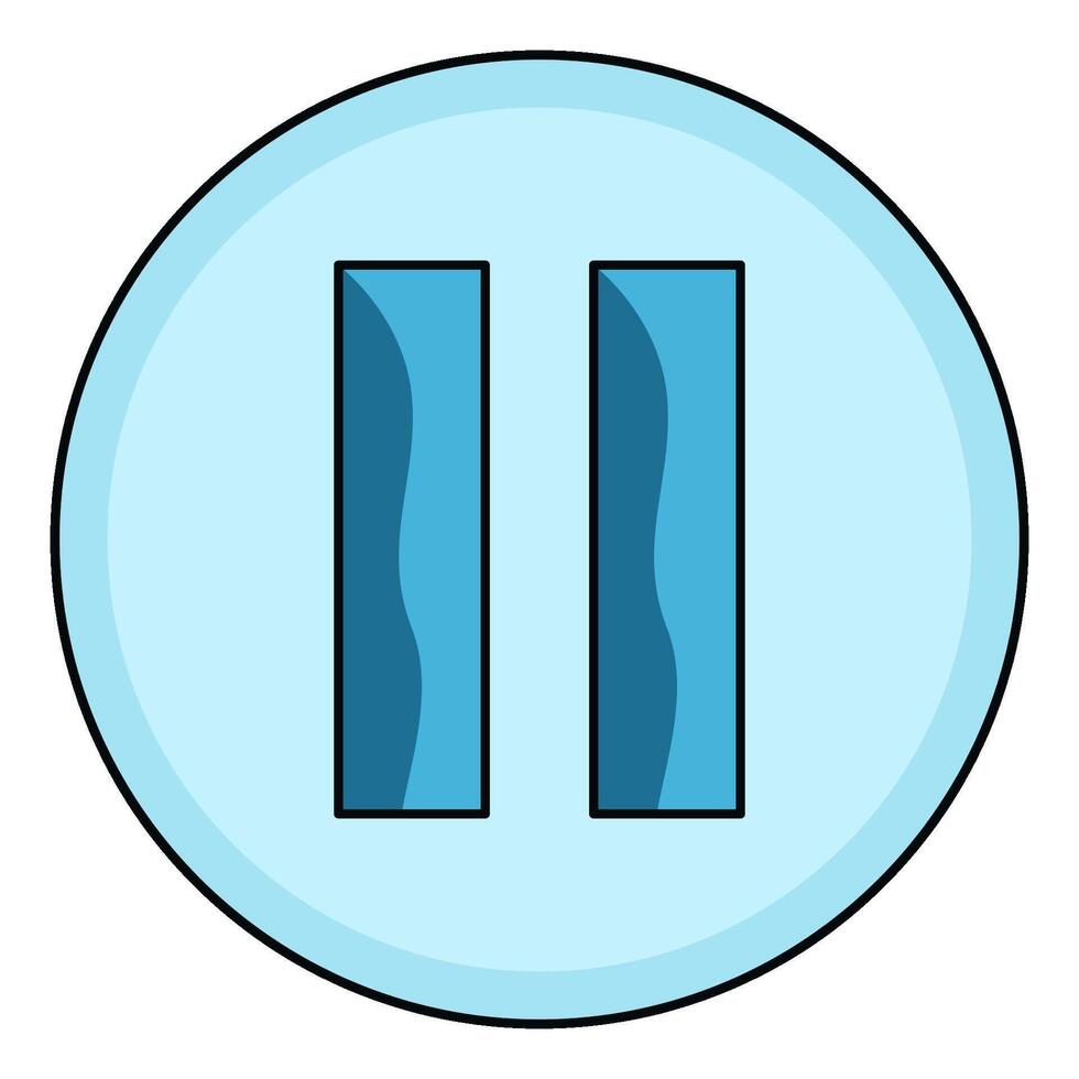 illustration of pause button vector