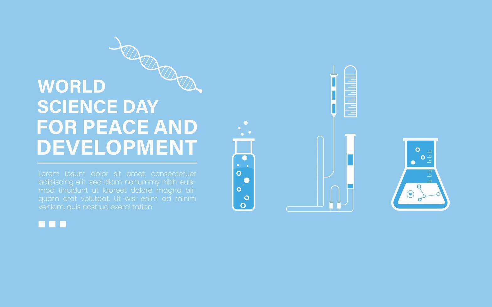 World Science Day for Peace and Development background design vector