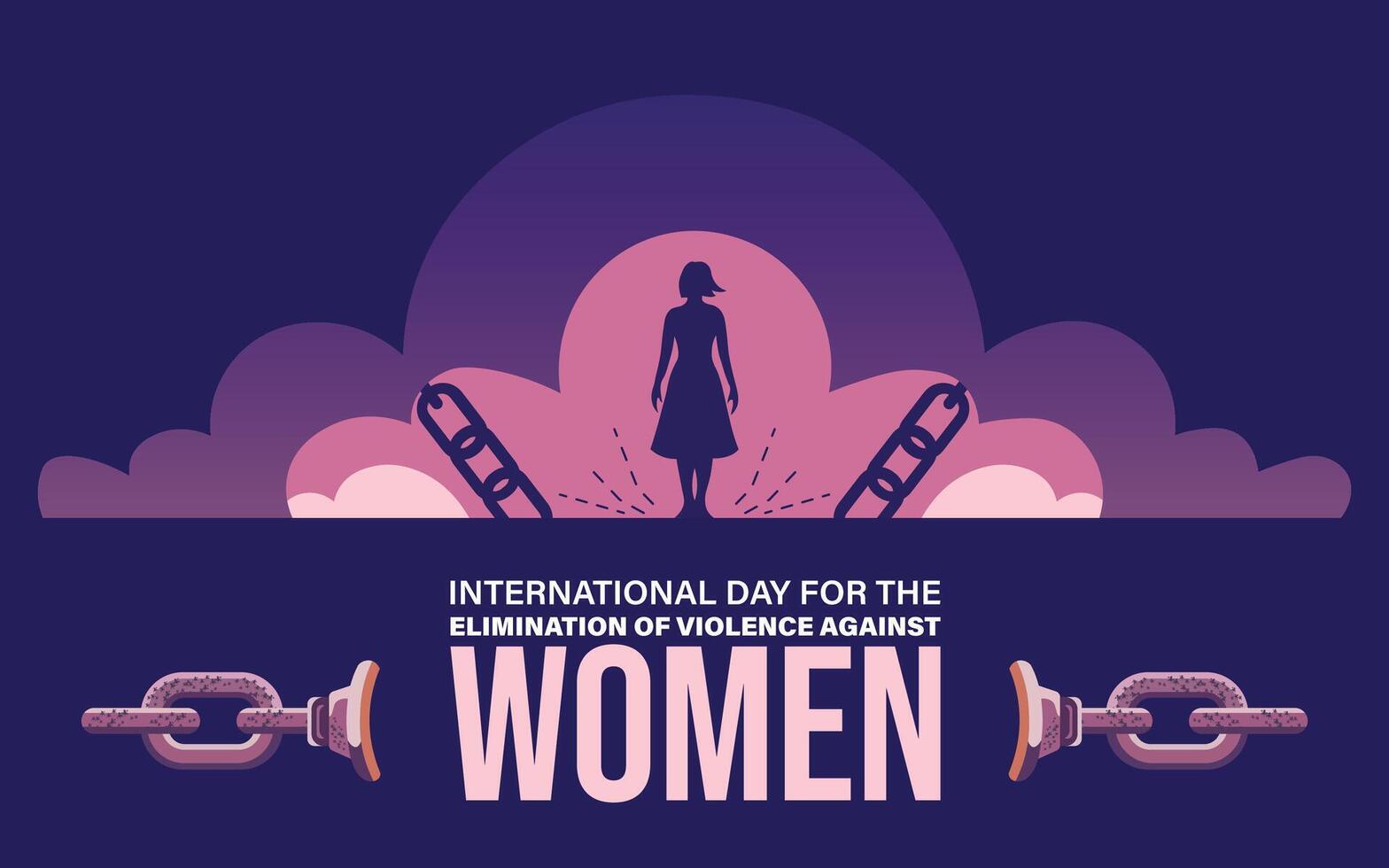 International day for the elimination of violence against women design vector