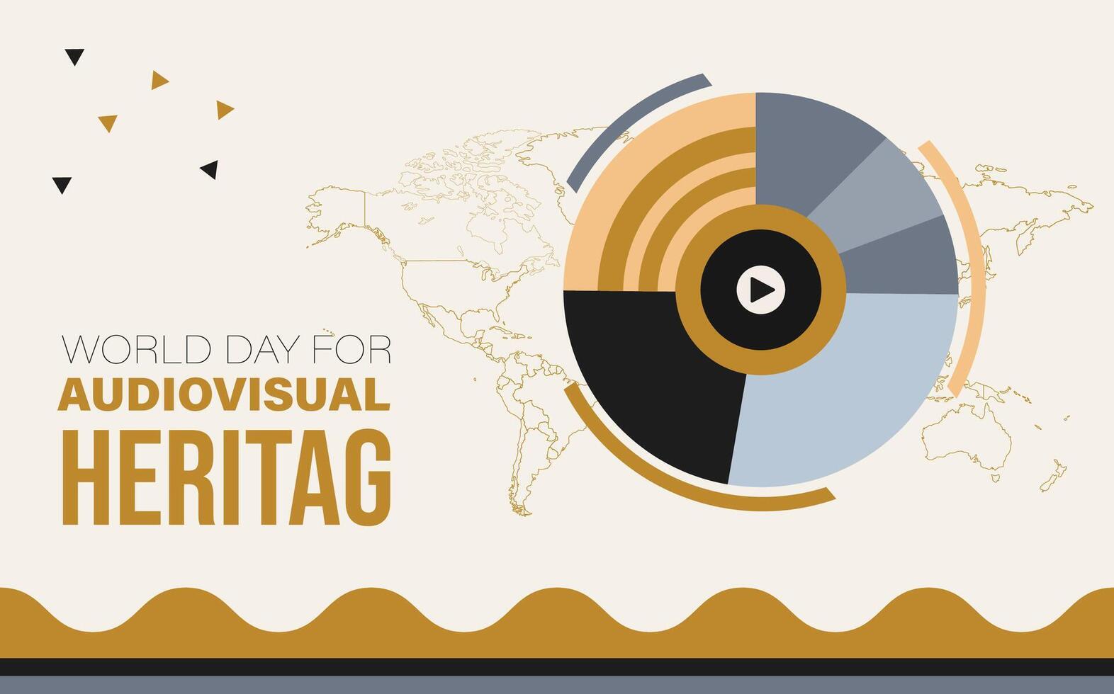 World Day for Audiovisual Heritage. design templet vector