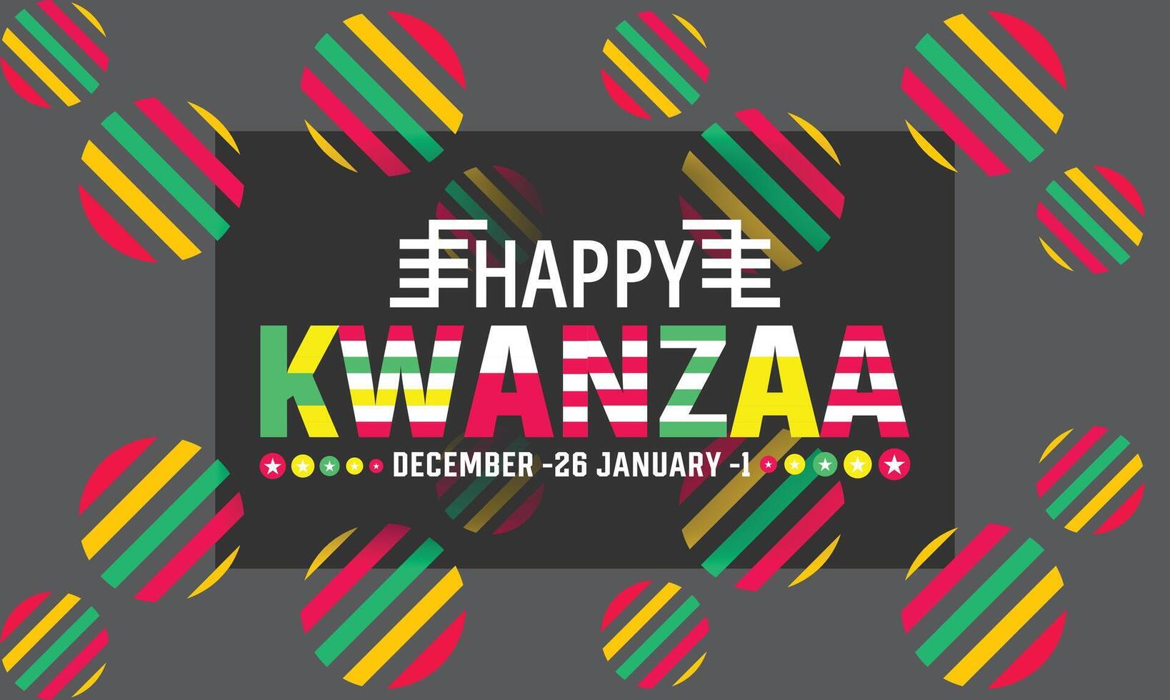 Illustration Of Happy Kwanzaa Greeting Card Background. vector