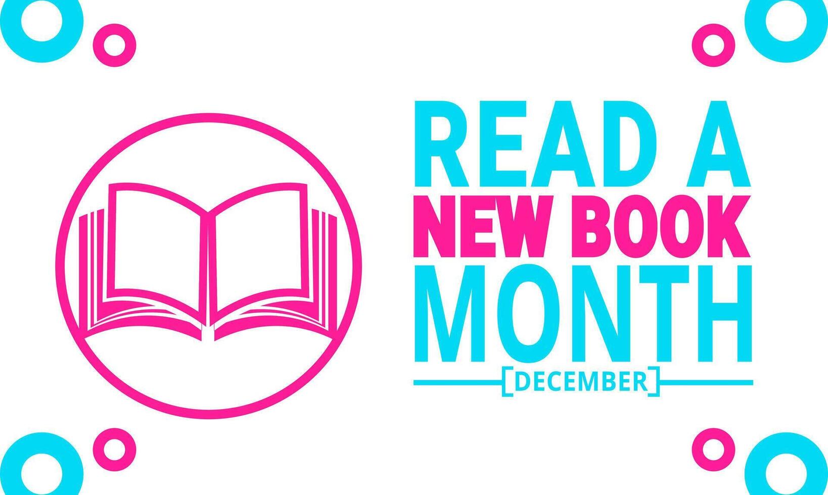 Read a new book month.Holiday concept. suitable for placard, background,Greeting Card, Poster design template with text inscription, standard Social Media Post. vector