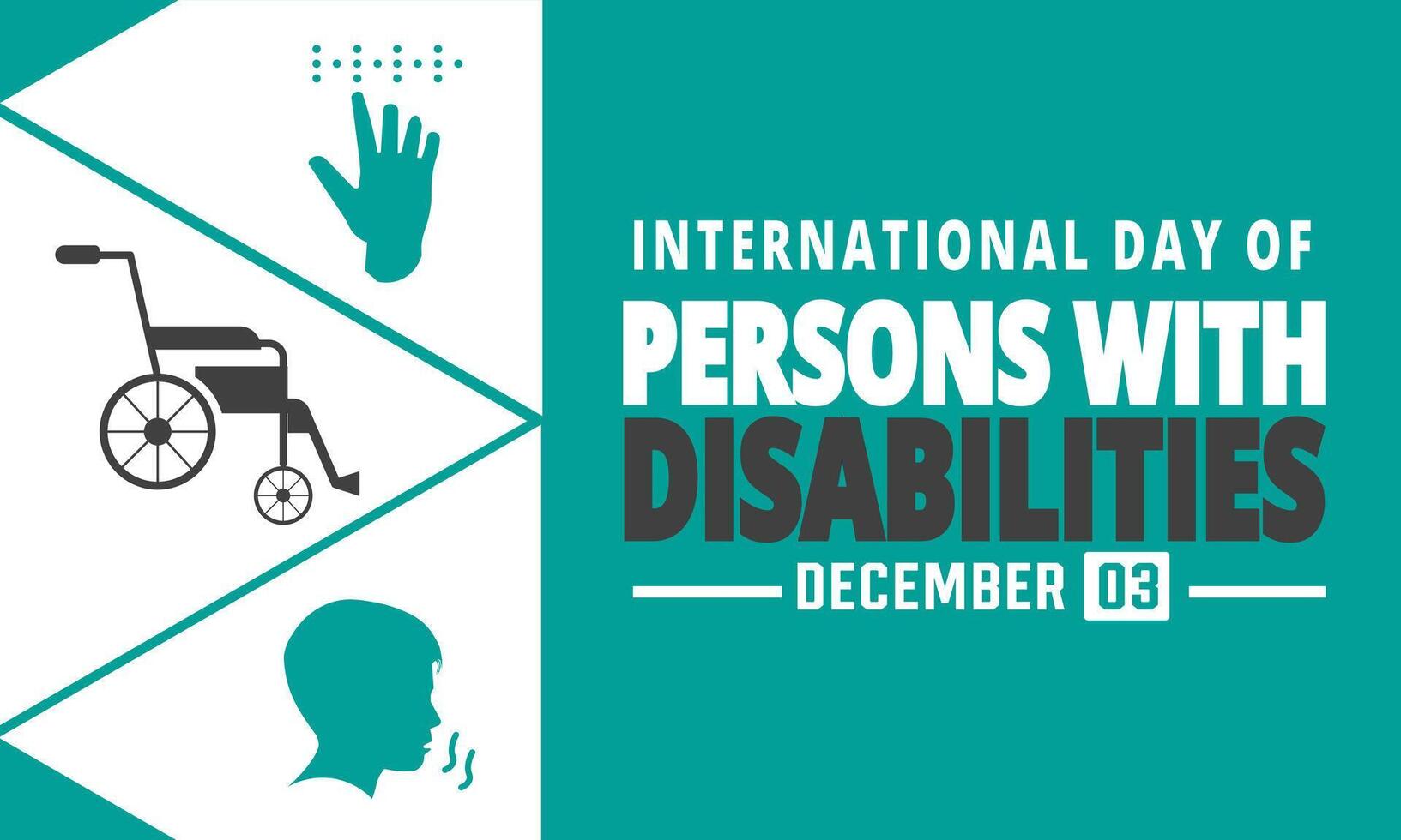 International Day of Persons with Disabilities IDPD is celebrated every year on 3 December. to raise awareness of the situation of disabled persons in all aspects of life. illustration vector