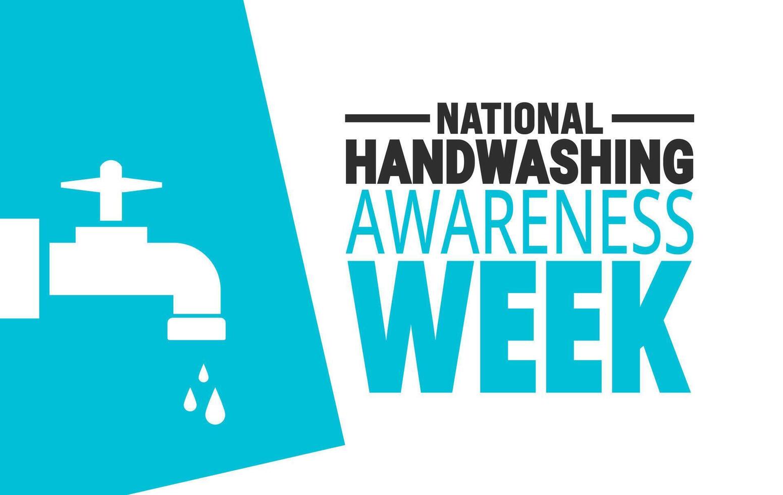 illustration on the theme of national handwashing awareness week observed each year during December. observed each yearduring vector