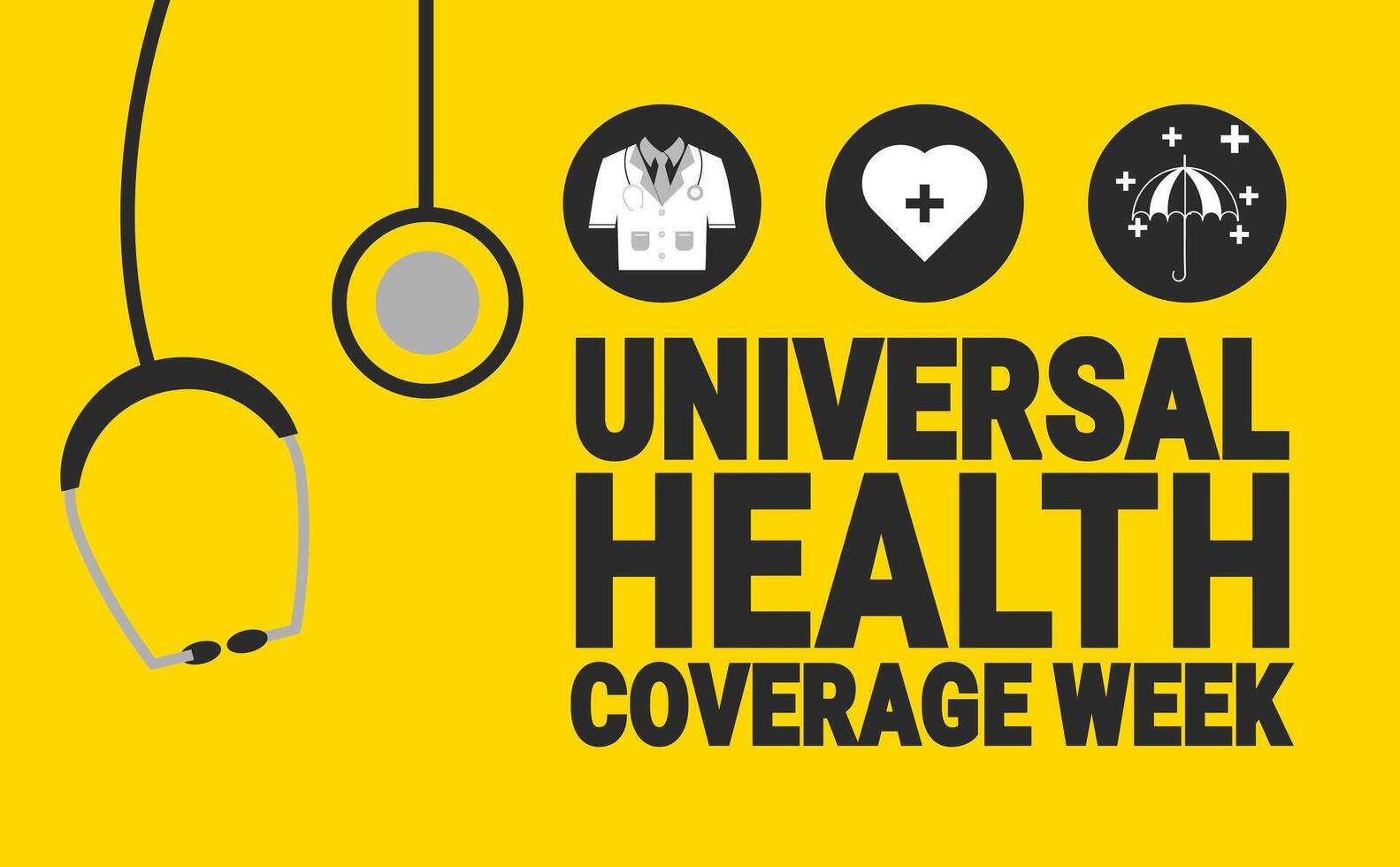 illustration design concept of International Universal Health Coverage Week observed on December 12 vector