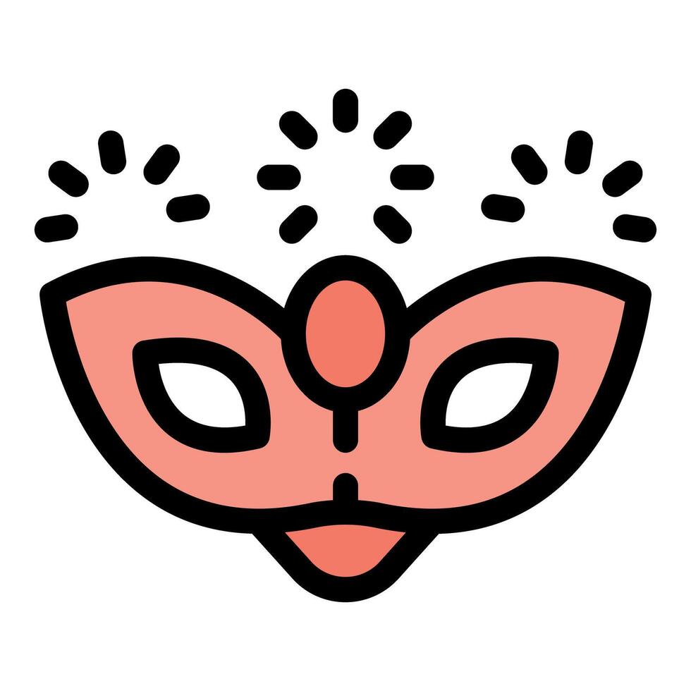 Carnival mask celebrating with sparkling firecrackers vector