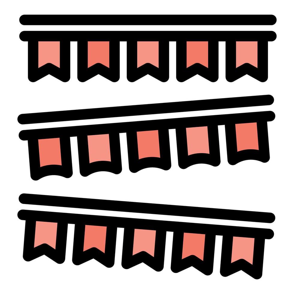 Hanging party streamers celebrating a festive occasion vector