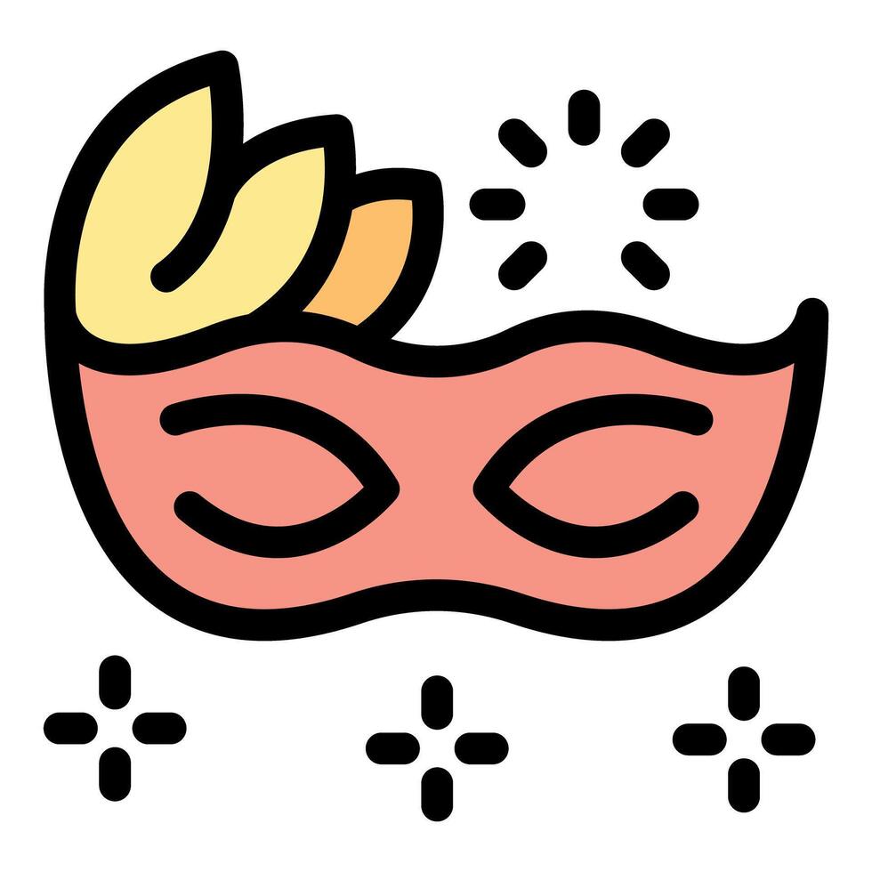 Elegant carnival mask with feathers and sparkles celebrating mardi gras vector