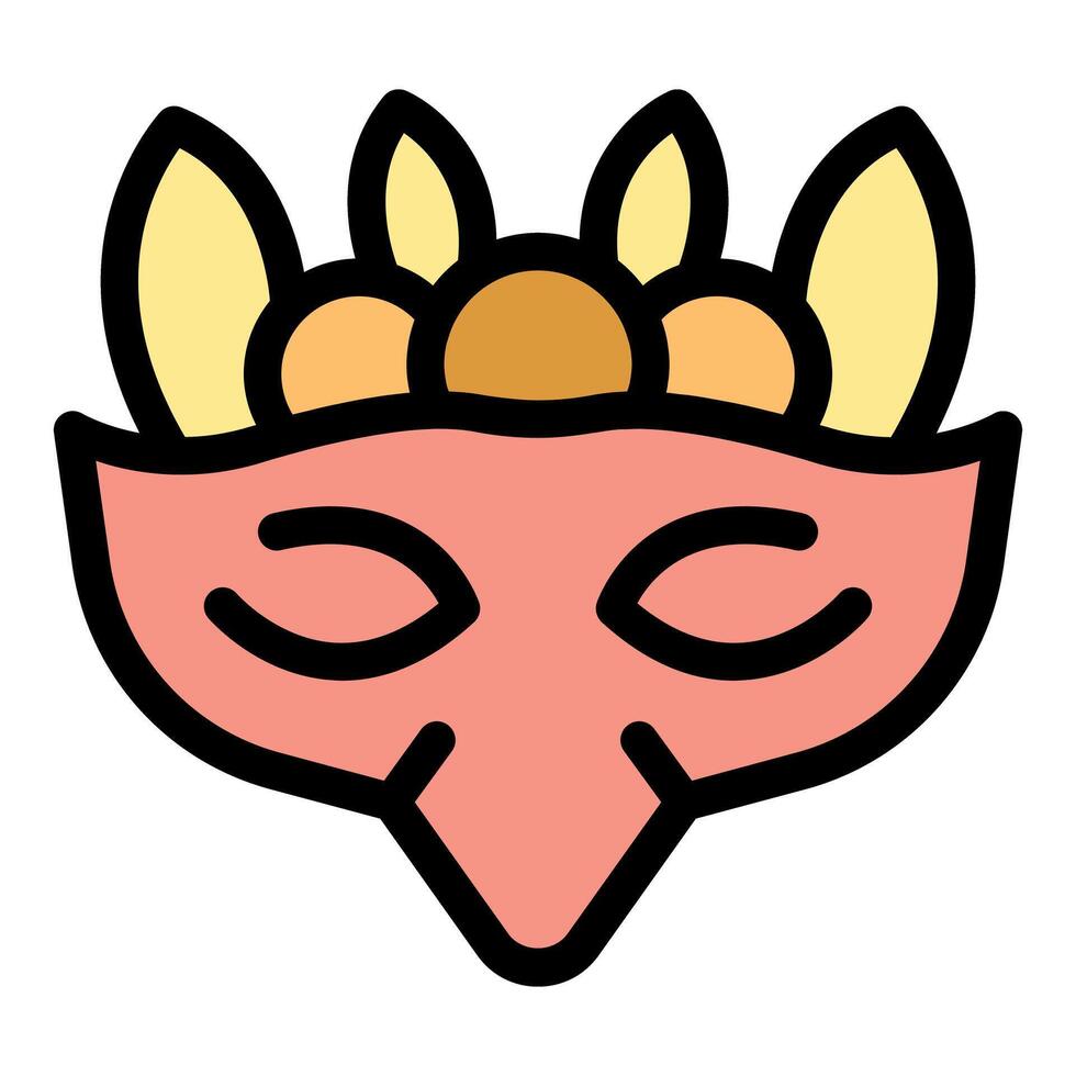 Festive carnival mask with feathers adding excitement to celebration vector