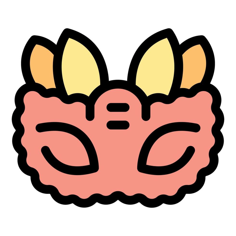 Carnival mask with feathers representing festive celebration vector