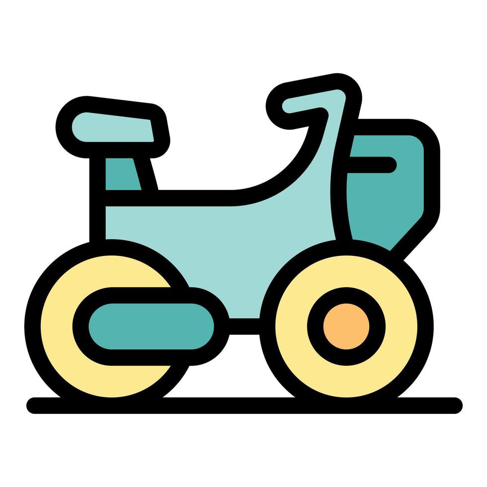 Modern electric scooter standing on road, embracing sustainable transportation vector